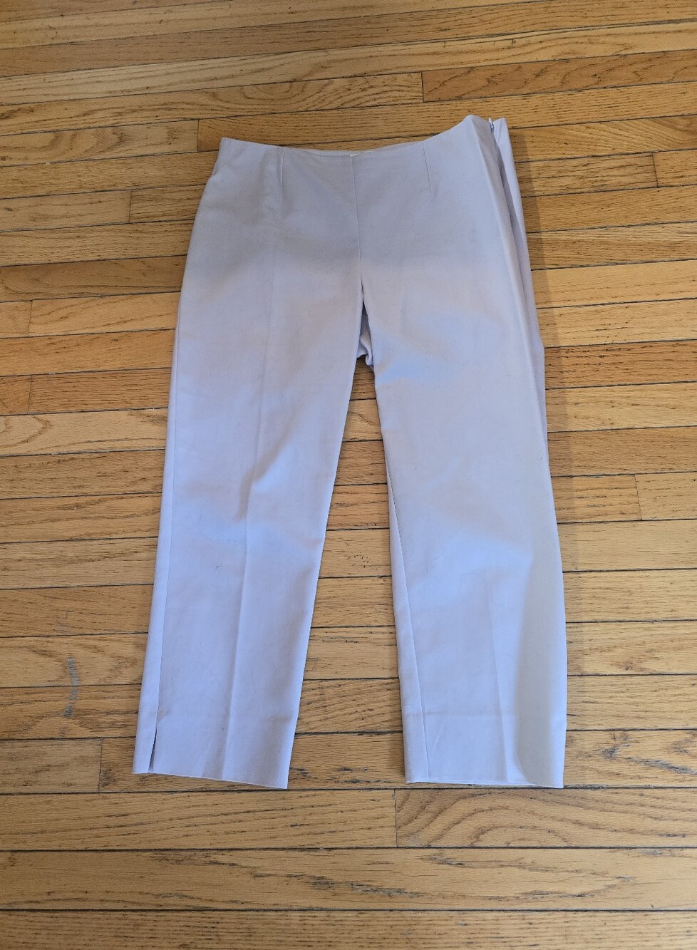 Light Lavender Women's Capris - Straight Leg W/ Slit.